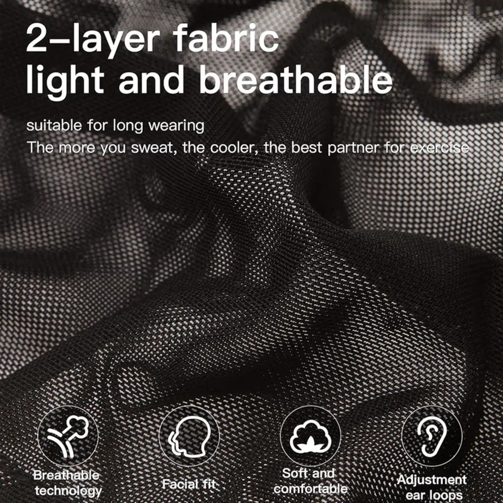 Elegant Black Reusable Face Mask